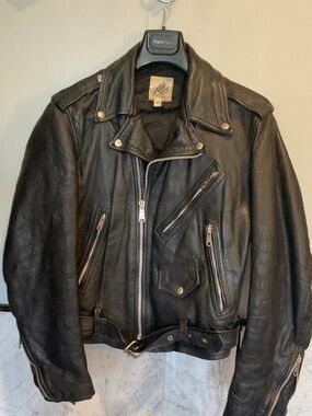 Rad Leather Men’s Black Leather Biker Jacket for Sale by Original Owner